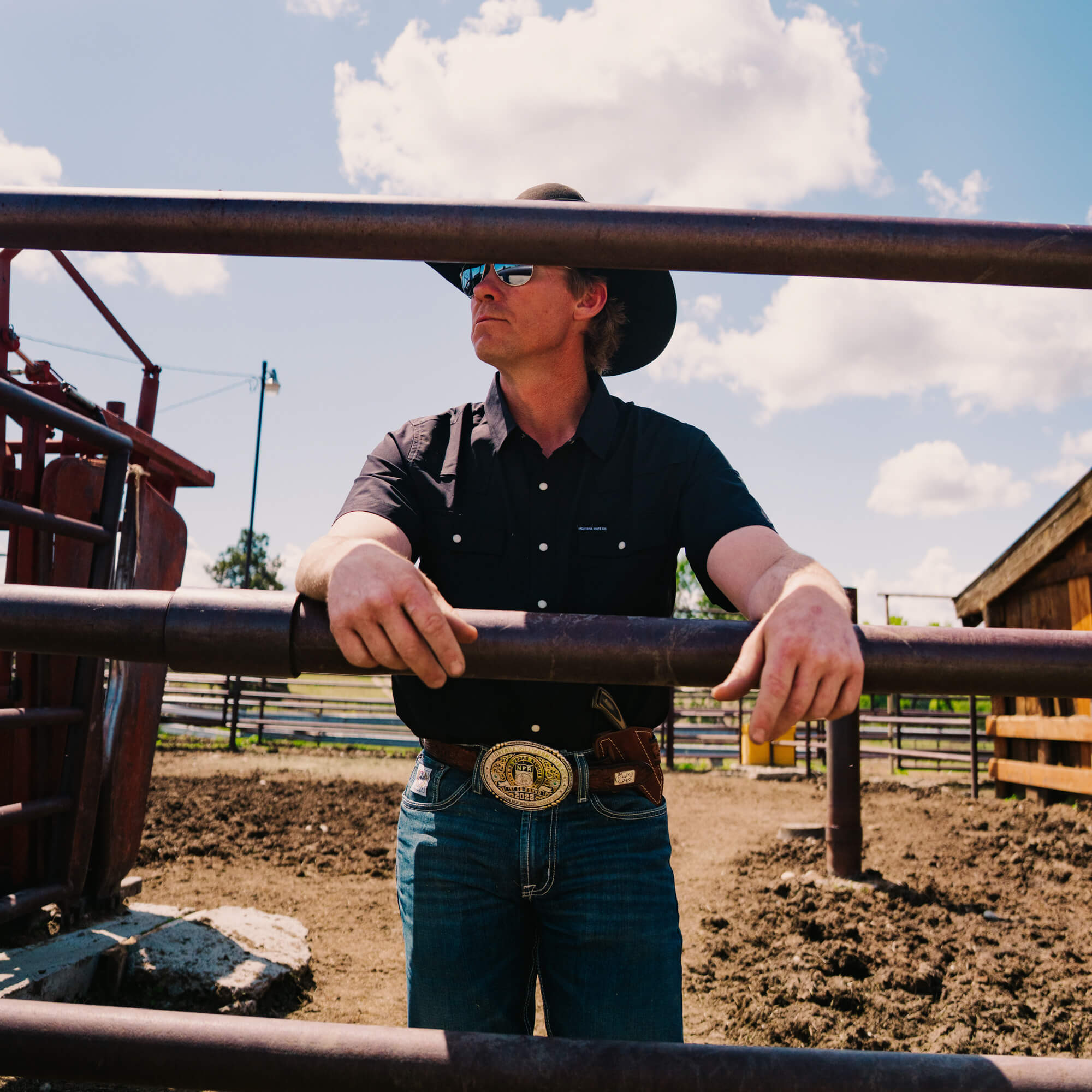 SEELEY S/S BUTTON-UP SHIRT - BLACK