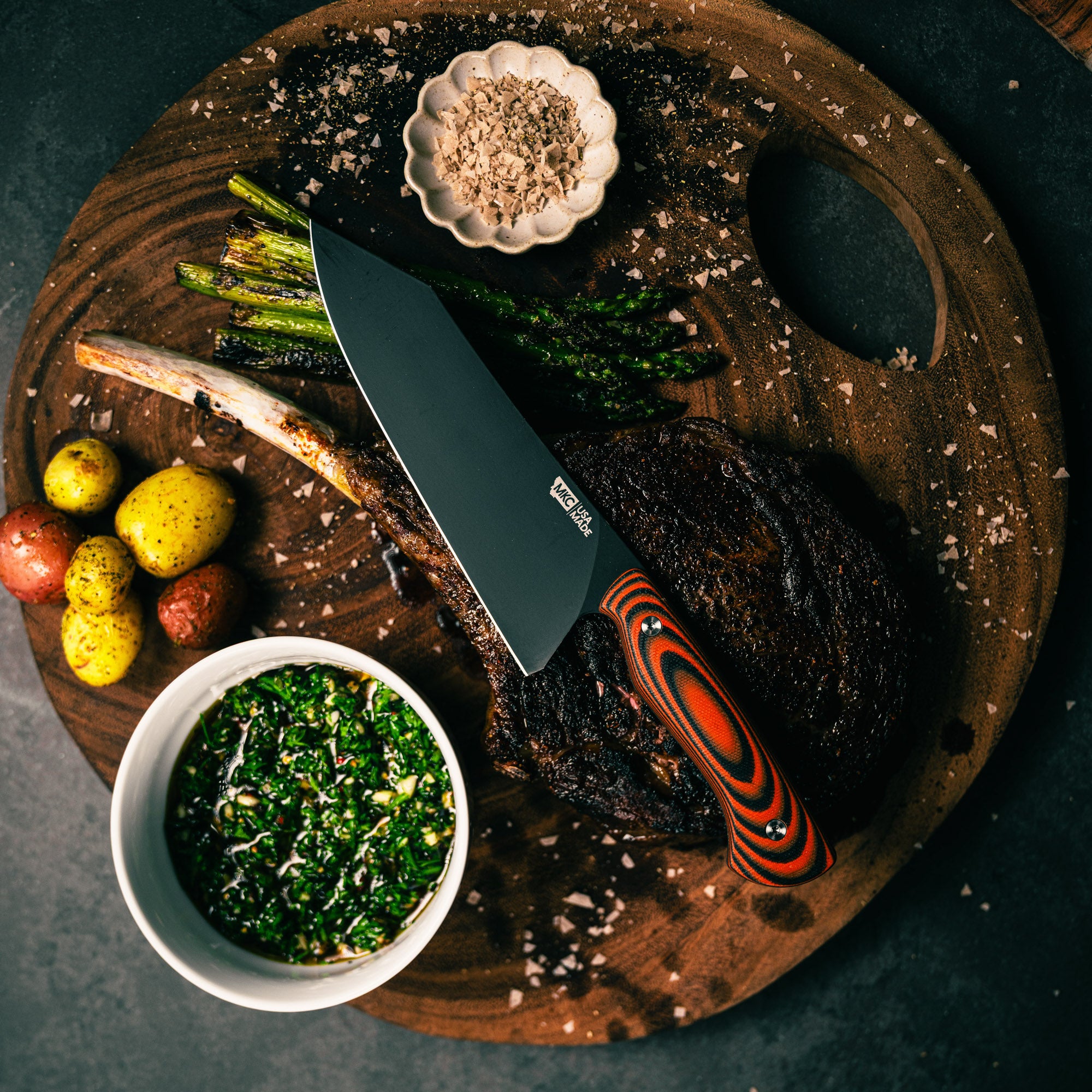 SMITH RIVER SANTOKU - ORANGE & BLACK