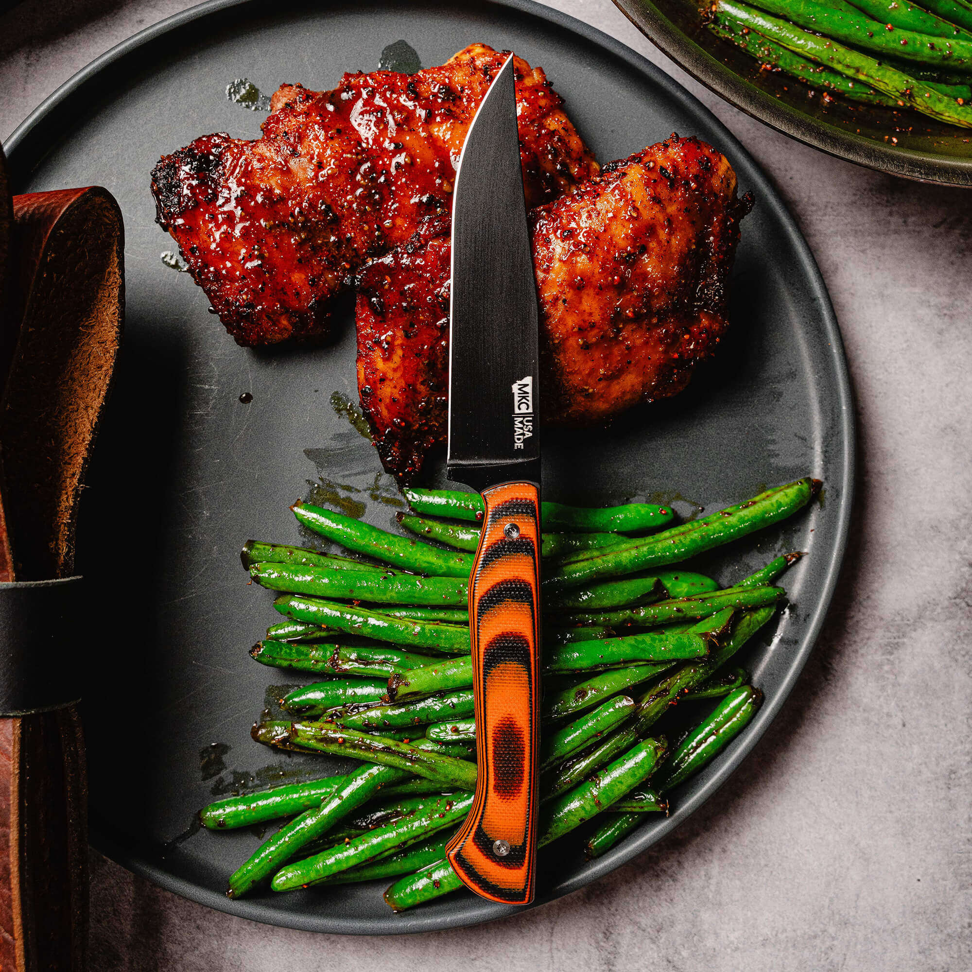 MKC STEAK KNIVES (SET OF 4) - PVD - ORANGE/BLACK