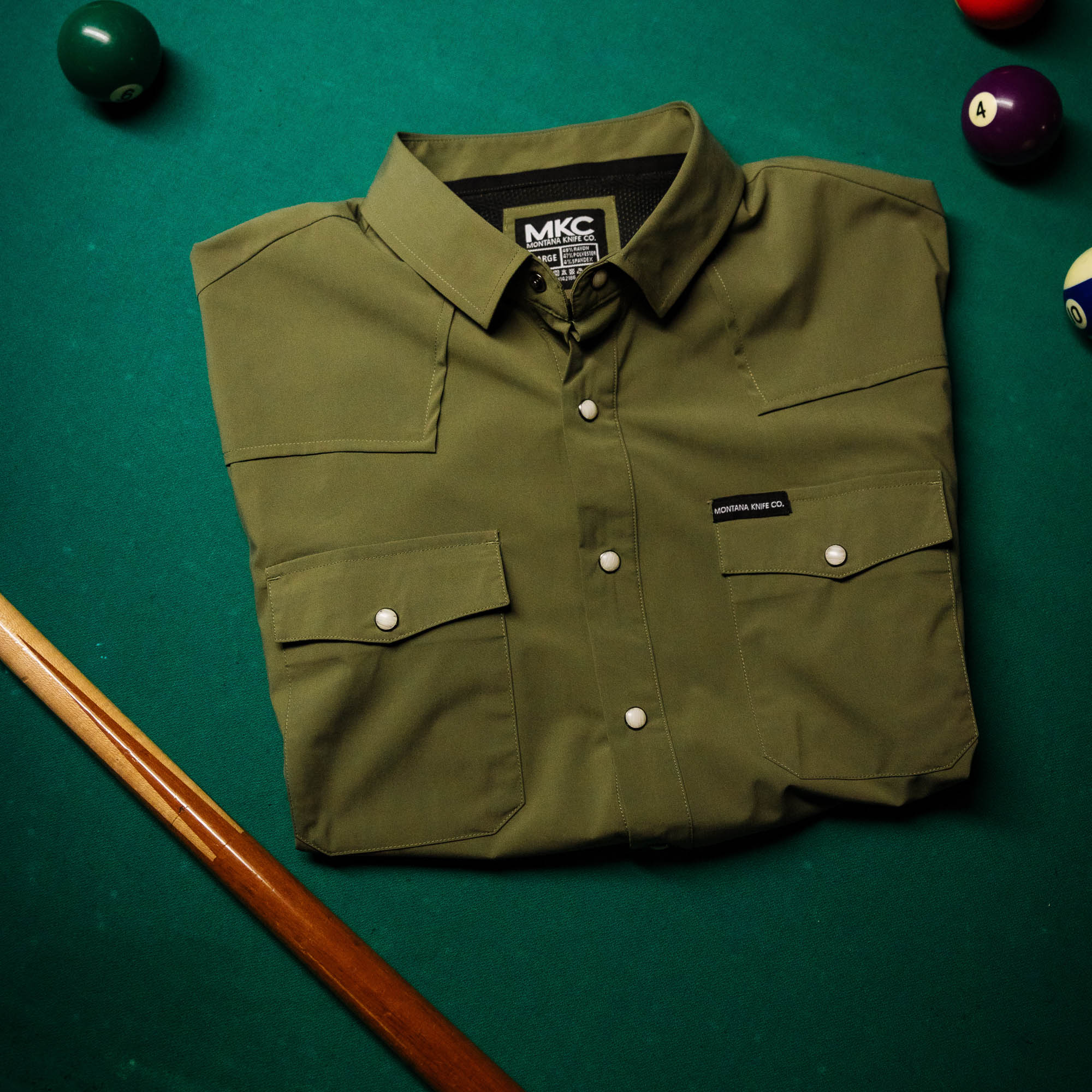 SEELEY S/S BUTTON-UP SHIRT - OLIVE