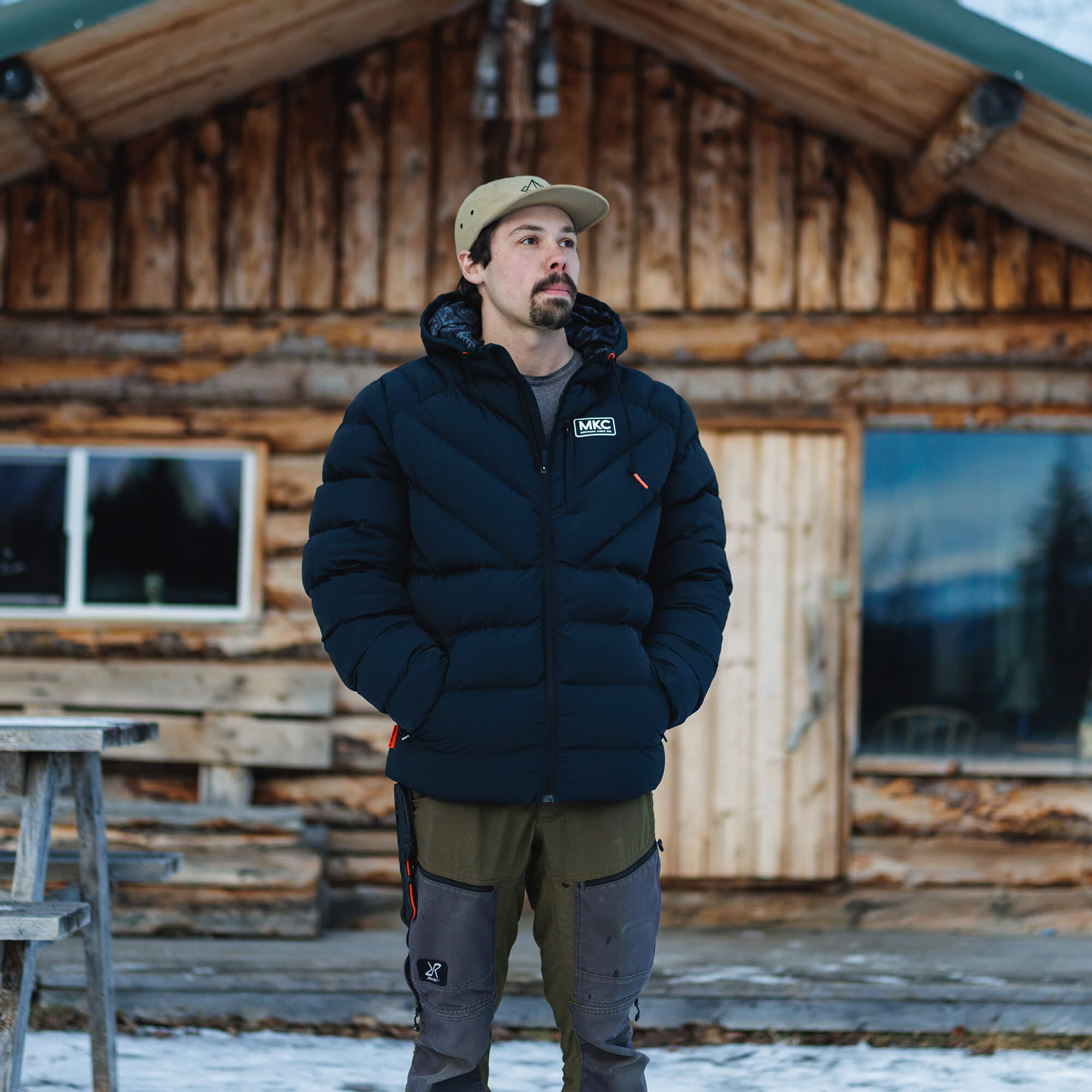 GRINNELL PUFFY ZIP JACKET - BLACK