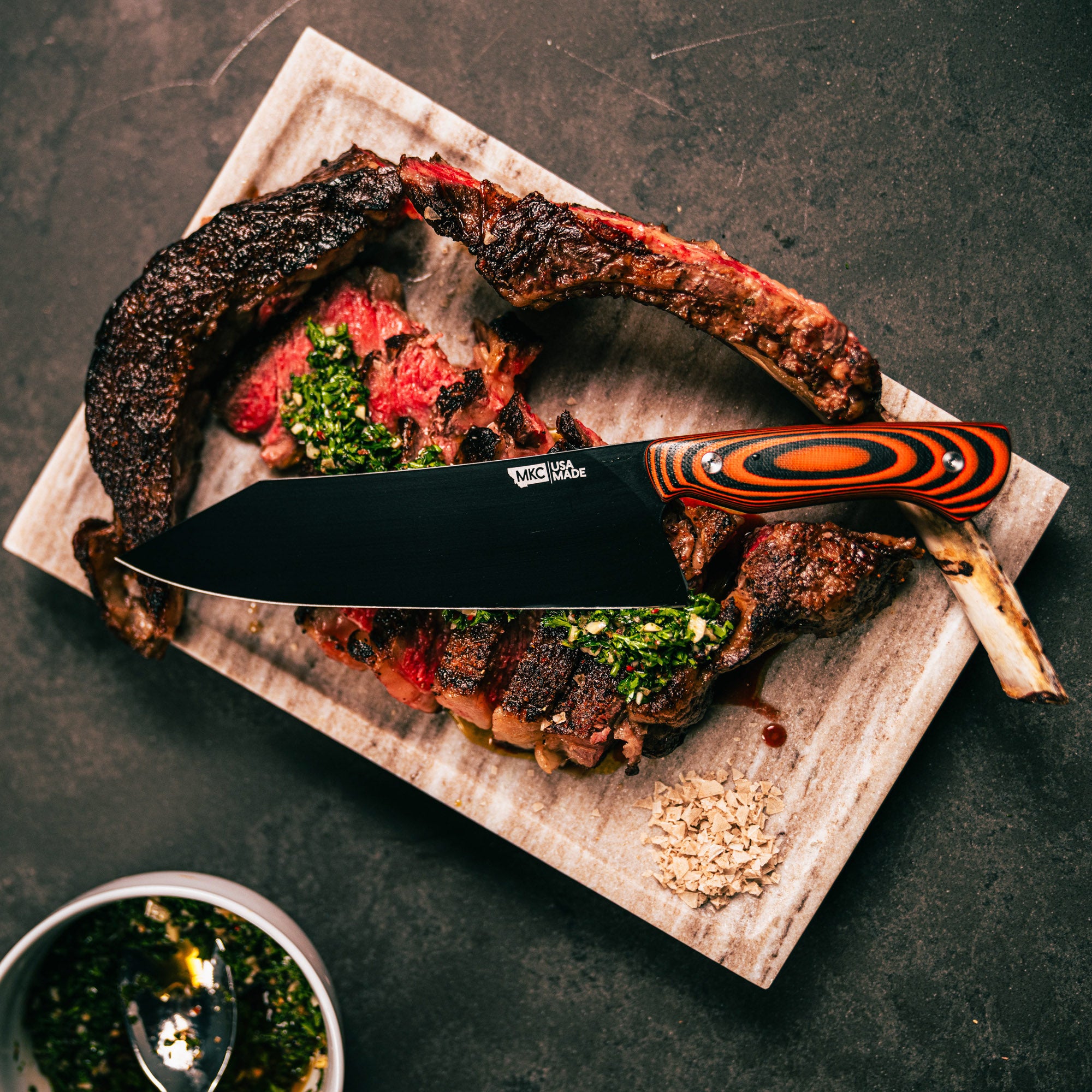 SMITH RIVER SANTOKU - ORANGE & BLACK