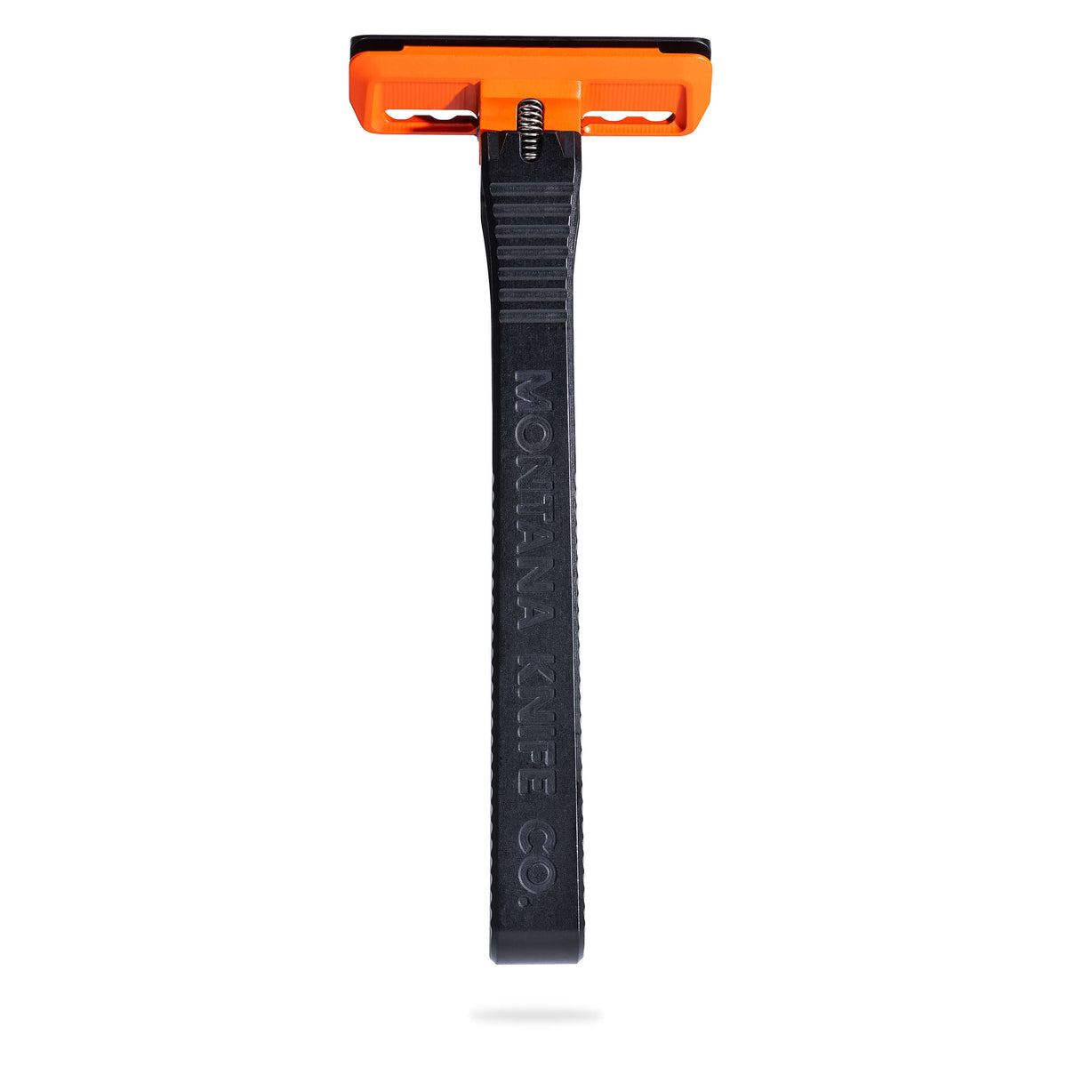 MKC X PROOF EDC RAZOR 2.0 features a sleek black handle with an orange accent, designed for everyday use.