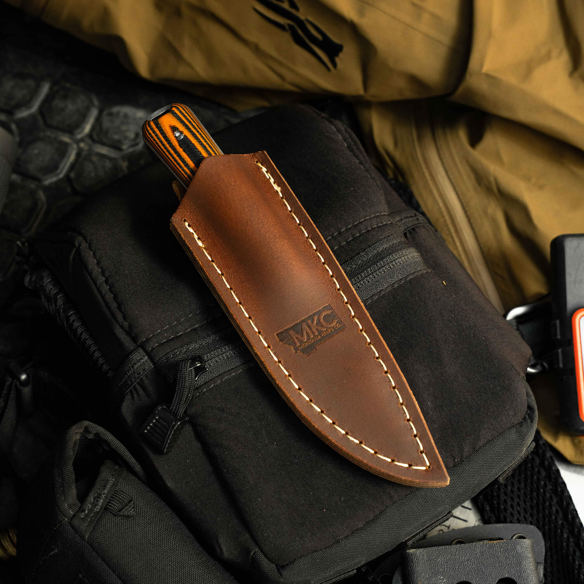 FLATTAIL LEATHER SHEATH - VERTICAL CARRY