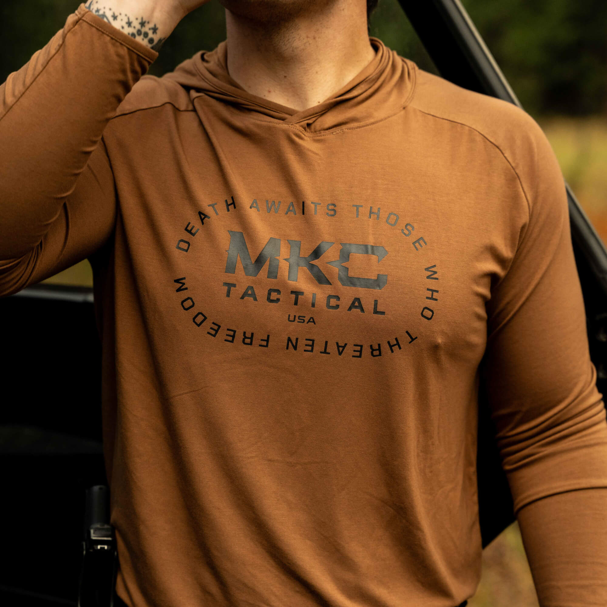 TACTICAL LIGHTWEIGHT BAMBOO HOODIE - COYOTE