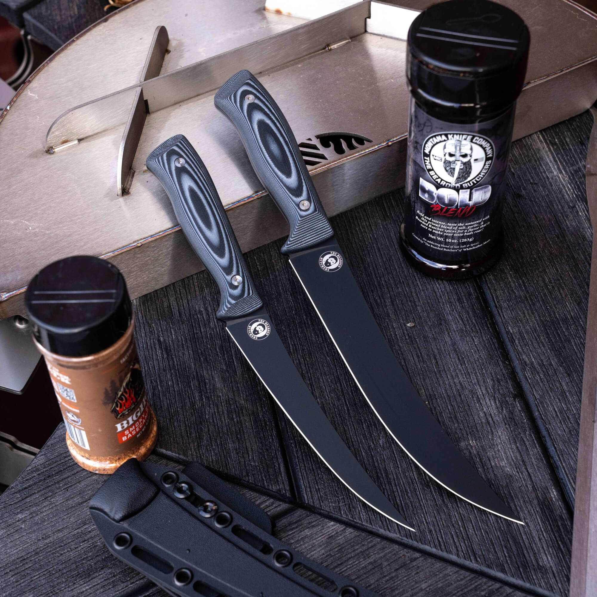 BREAKING BUTCHER KNIFE - BEARDED BUTCHERS EDITION - PVD - GREY/BLACK