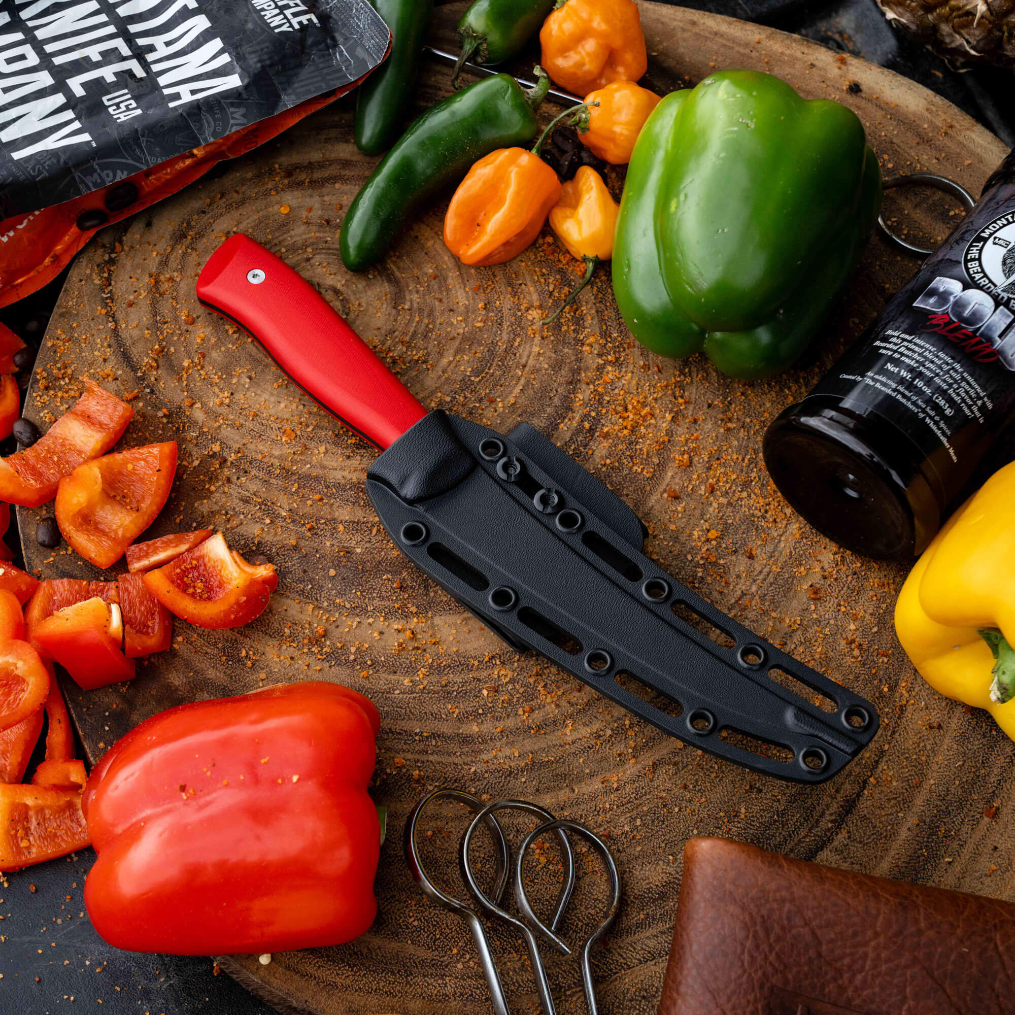 BONING BUTCHER KNIFE - PVD - RED