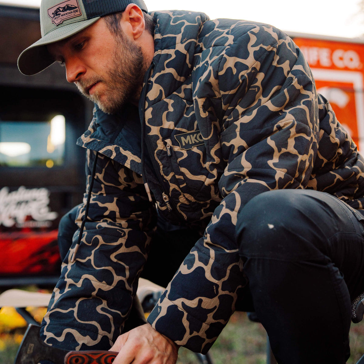 GRINNELL PUFFY ZIP JACKET 2.0 - CAMO