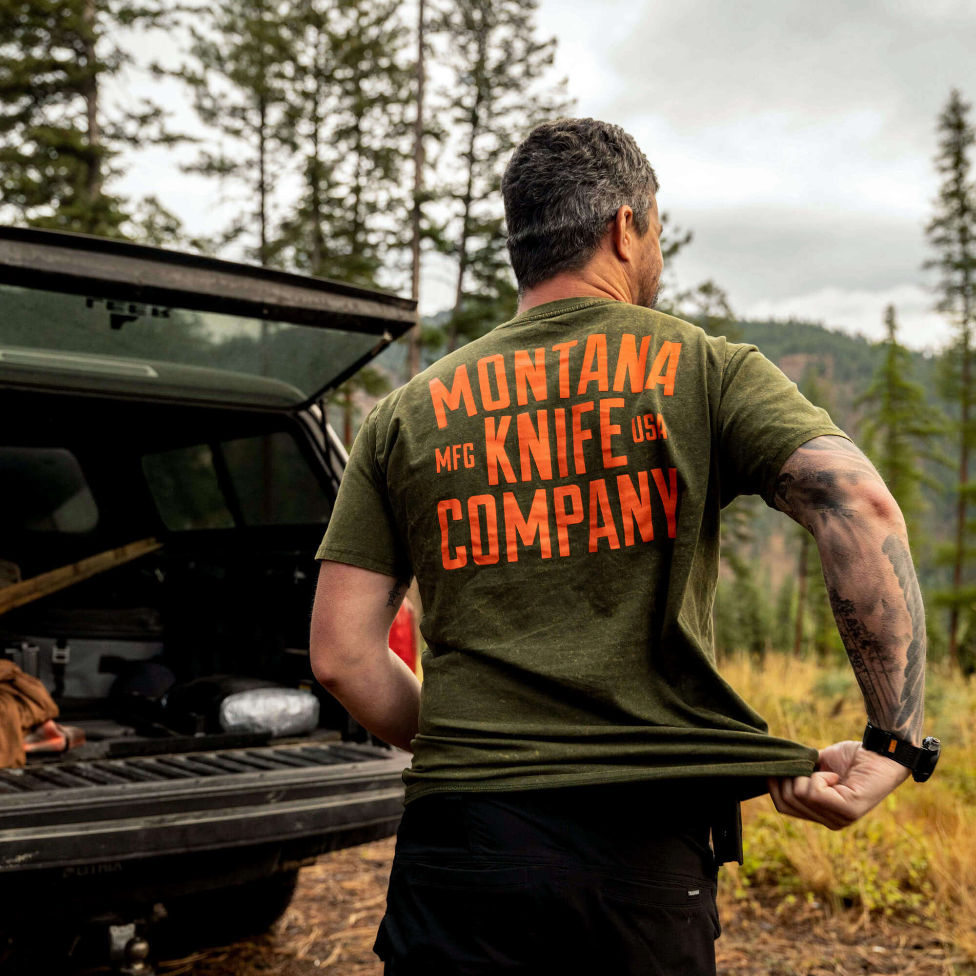 MKC STONEWASH TEE - DARK ARMY