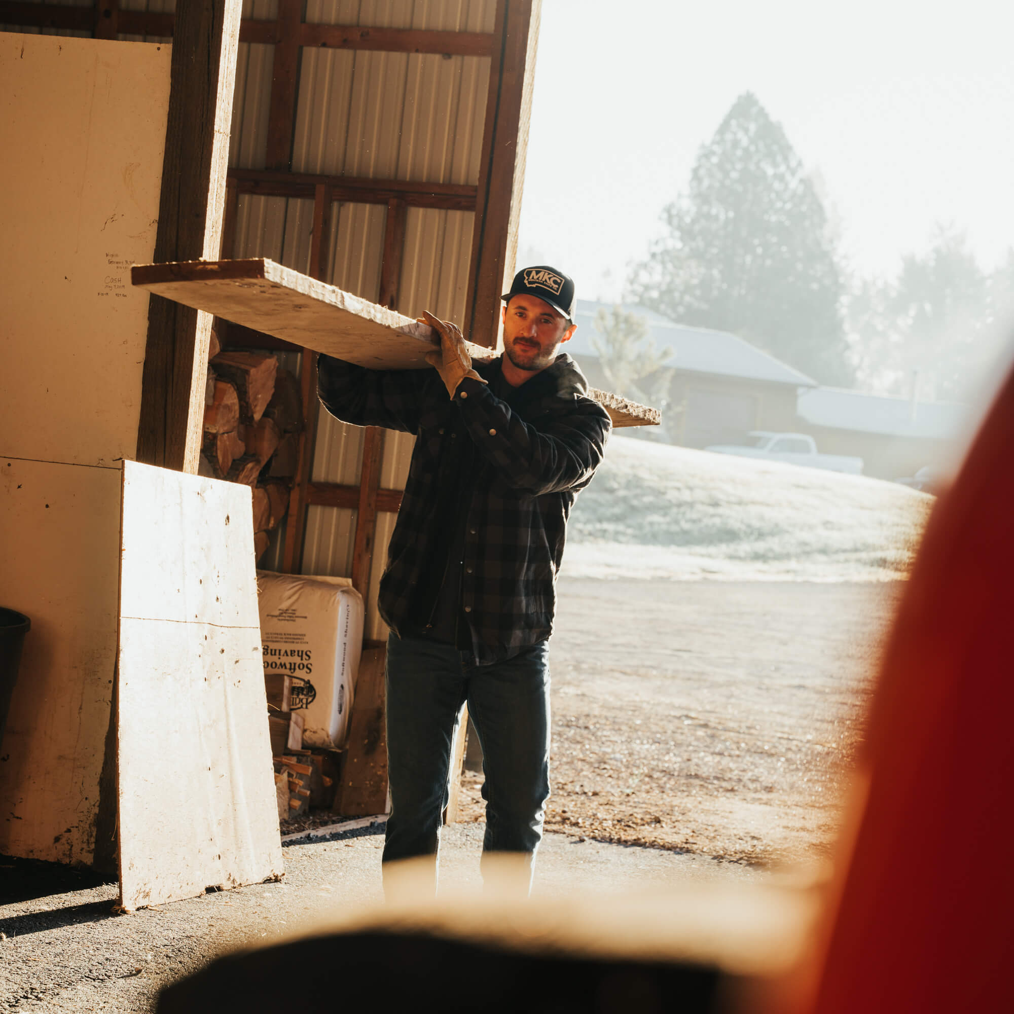 BIG TIMBER HOODED FLANNEL - GREY