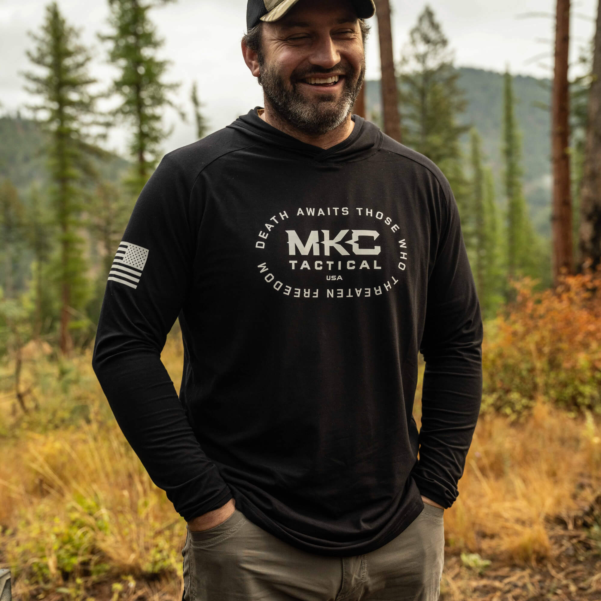 TACTICAL LIGHTWEIGHT BAMBOO HOODIE - SHADOW