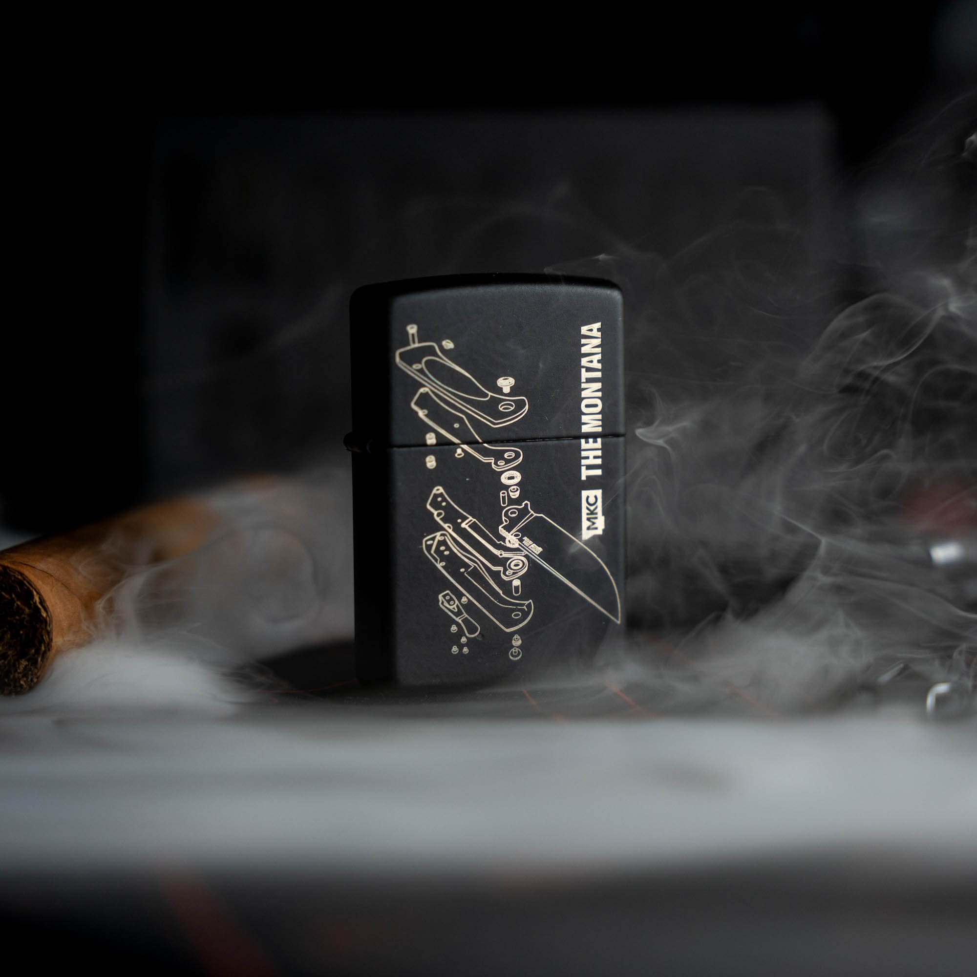 THE MONTANA TRADITIONAL WINDPROOF ZIPPO LIGHTER - USA MADE