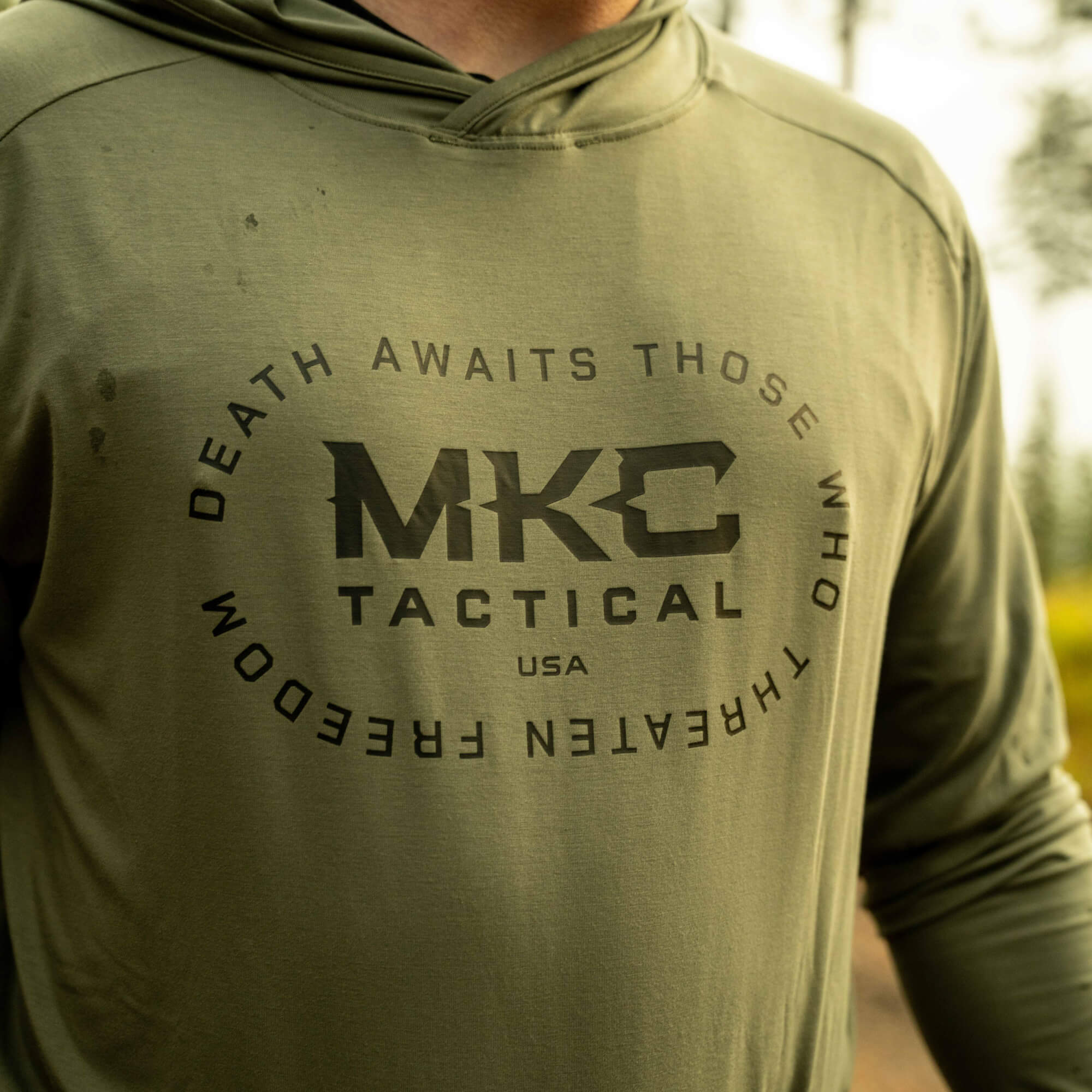 TACTICAL LIGHTWEIGHT BAMBOO HOODIE - OD GREEN