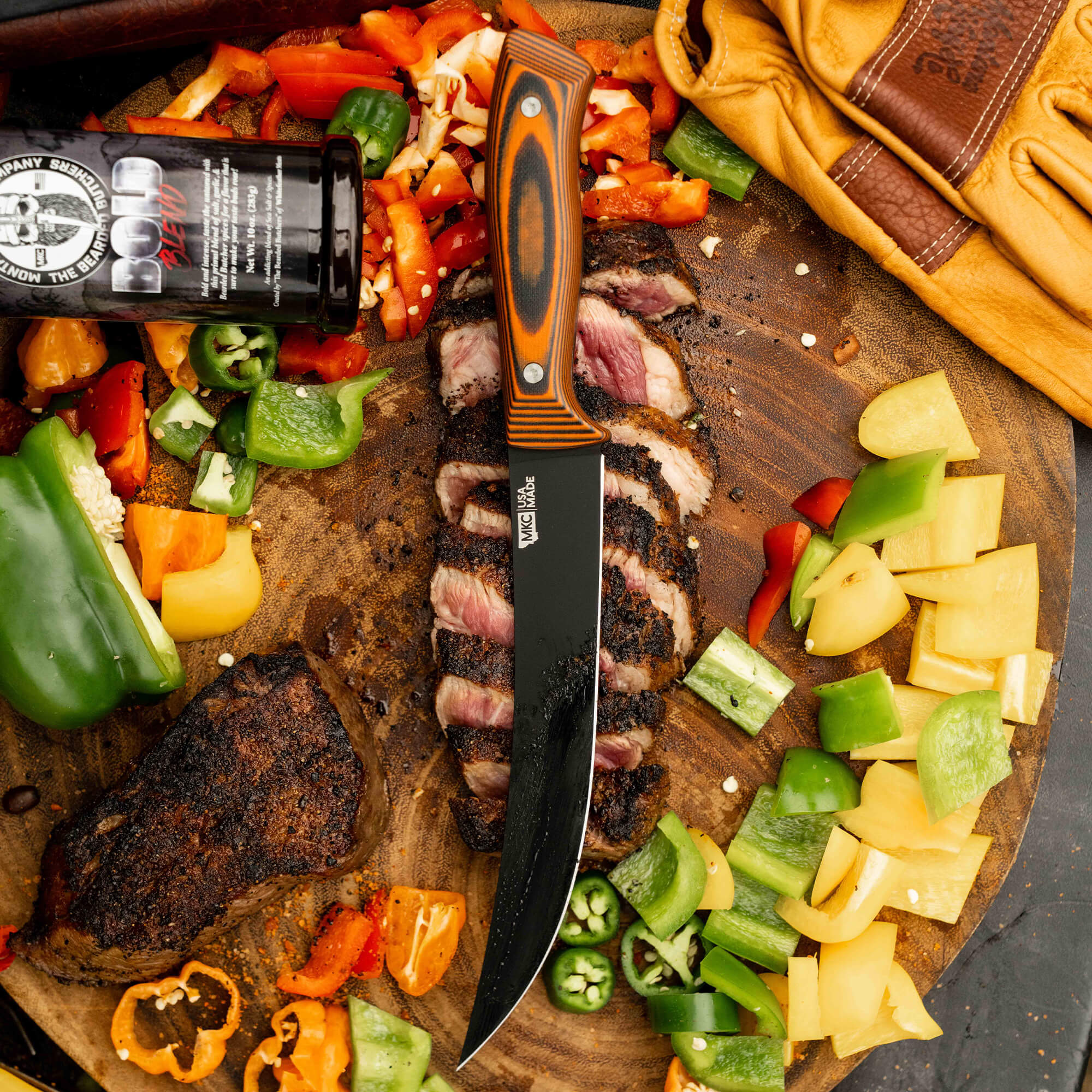 BREAKING BUTCHER KNIFE - PVD - ORANGE/BLACK