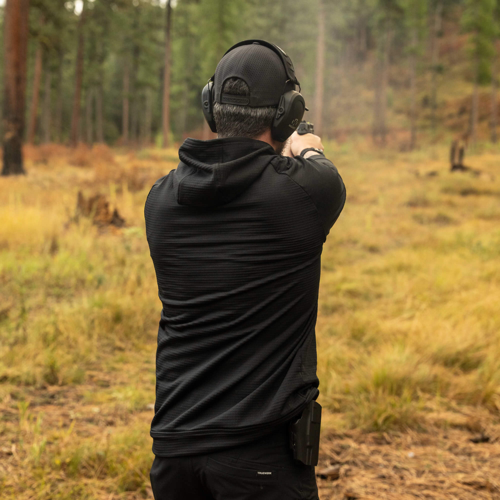 MKC WAFFLE KNIT PERFORMANCE HOODIE - SHADOW