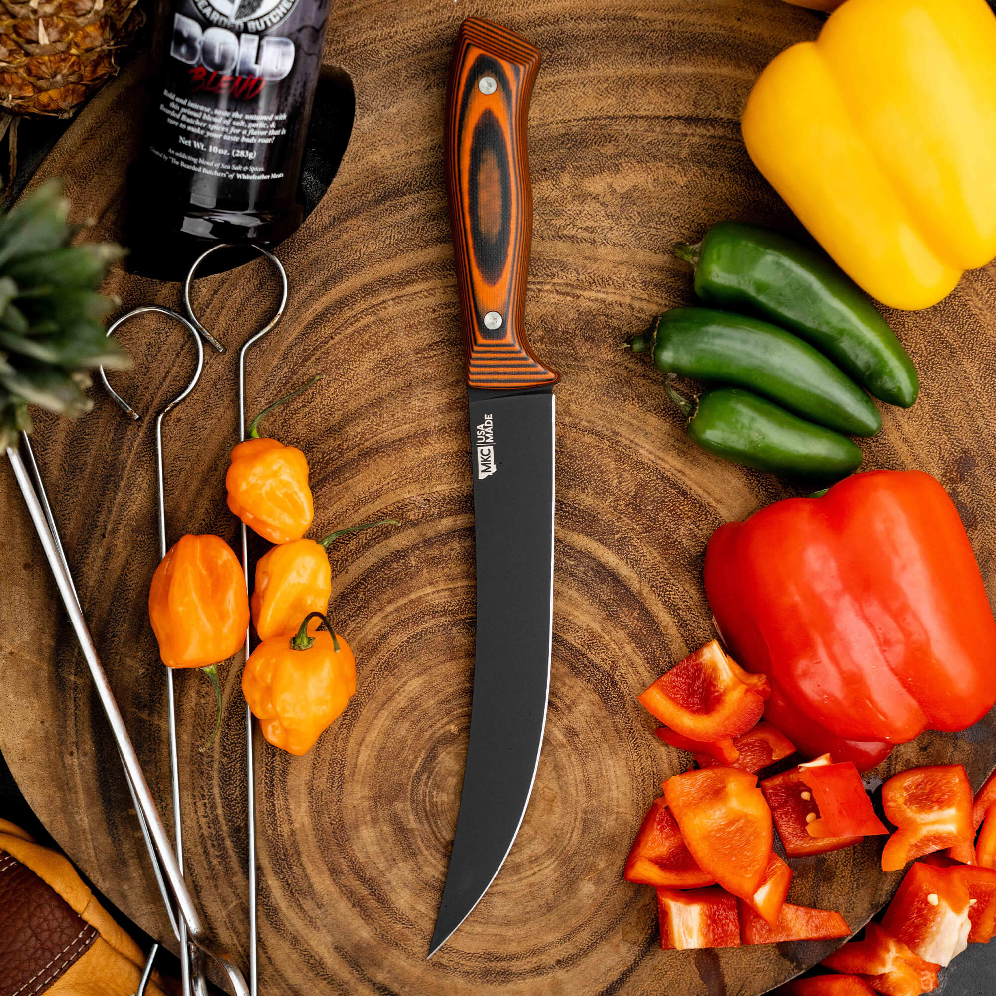 BREAKING BUTCHER KNIFE - PVD - ORANGE/BLACK