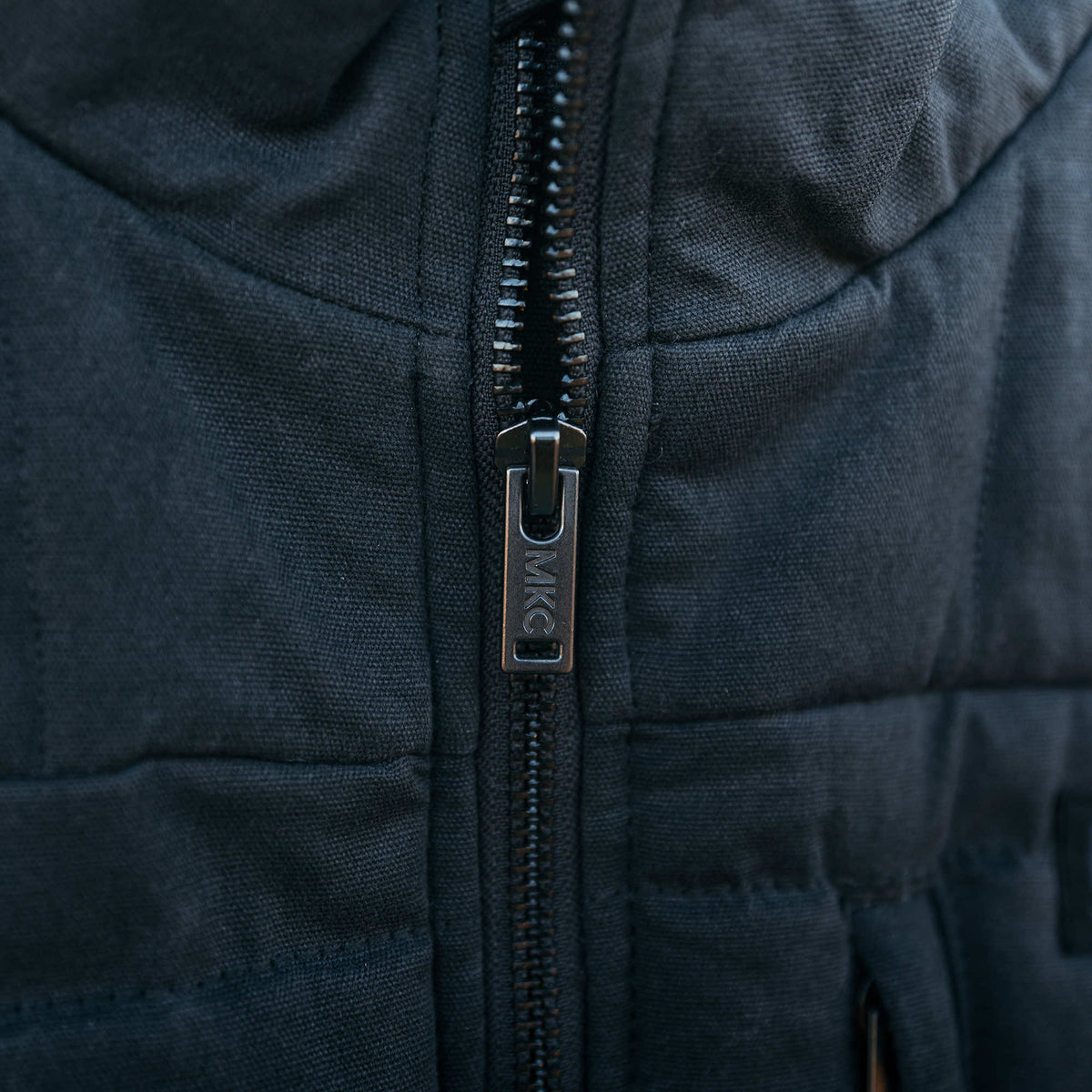 WHITEFISH WAXED CANVAS PUFFY JACKET - CHARCOAL