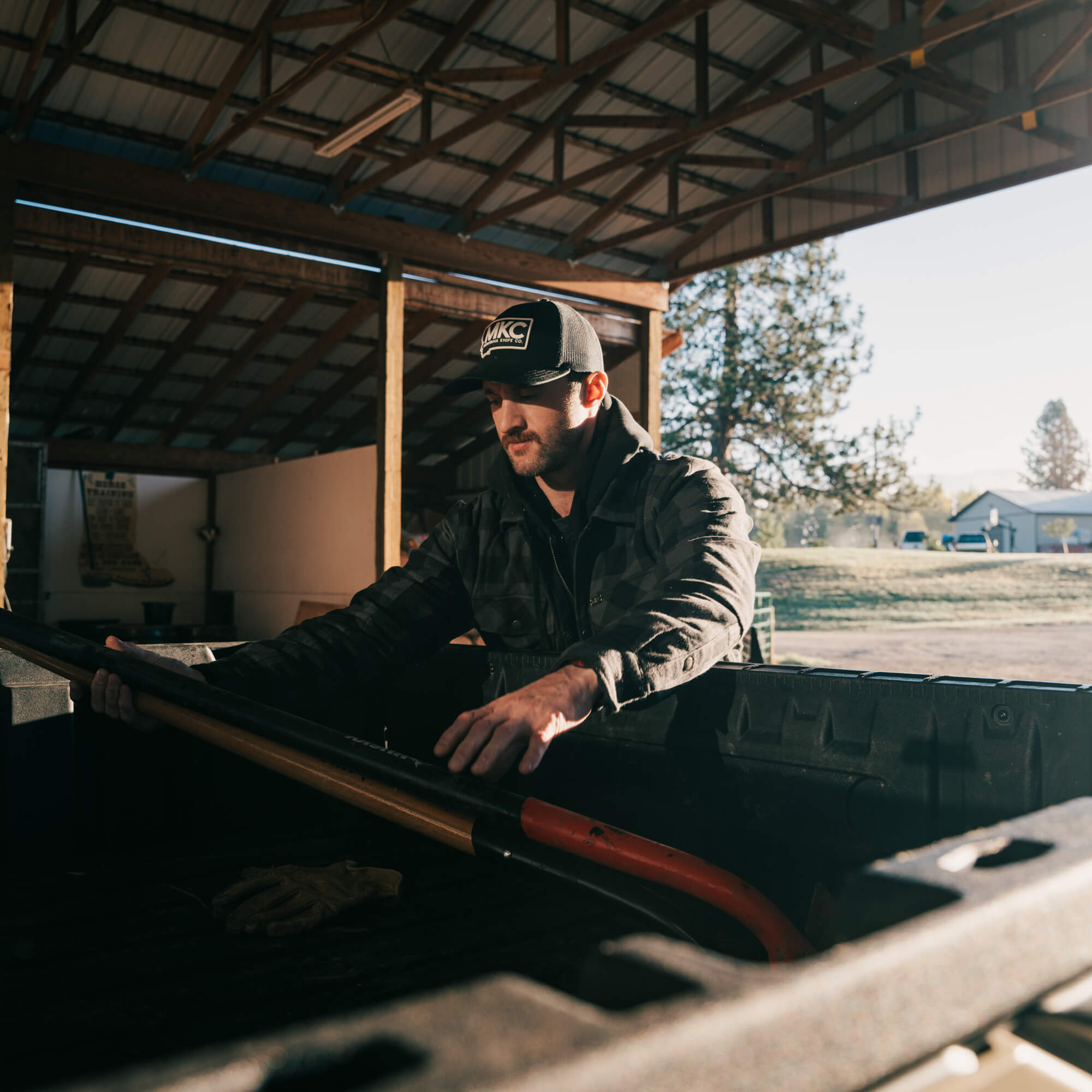 BIG TIMBER HOODED FLANNEL - GREY