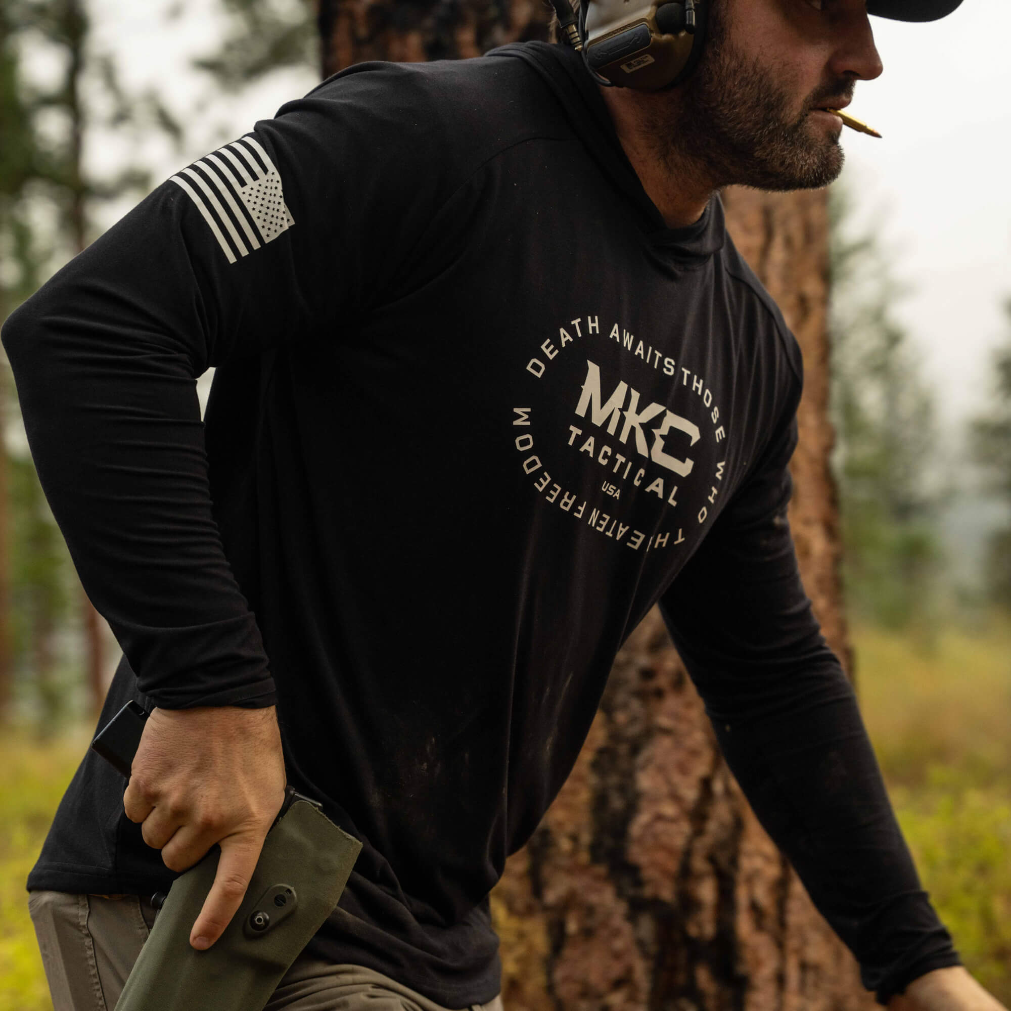 TACTICAL LIGHTWEIGHT BAMBOO HOODIE - SHADOW