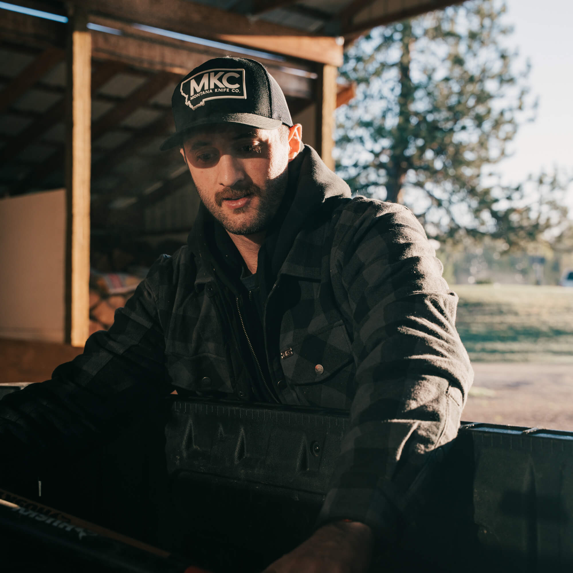 BIG TIMBER HOODED FLANNEL - GREY