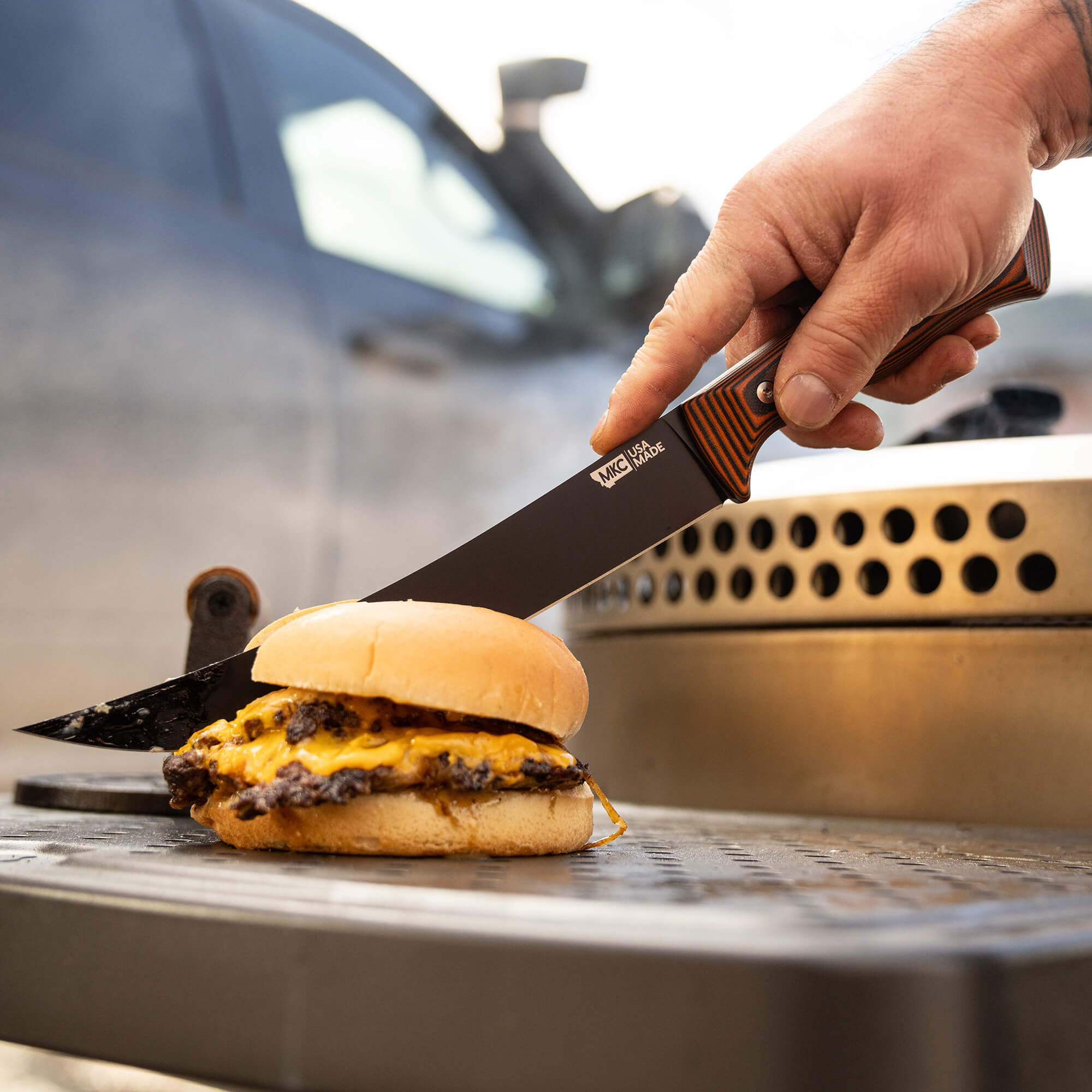 BREAKING BUTCHER KNIFE - PVD - ORANGE/BLACK