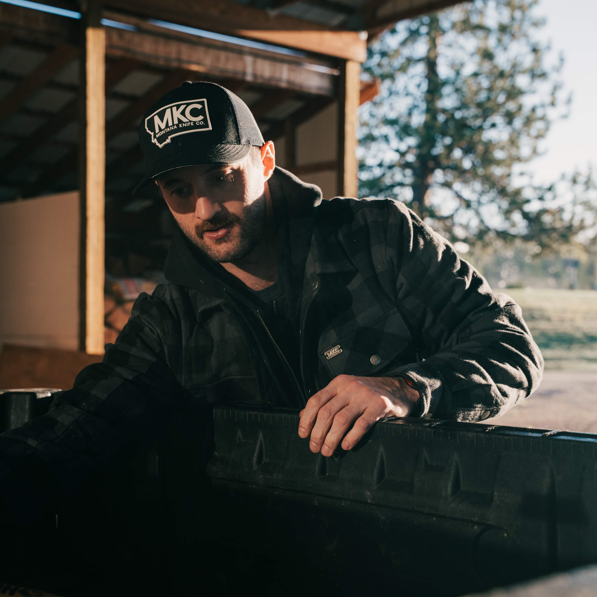 BIG TIMBER HOODED FLANNEL - GREY