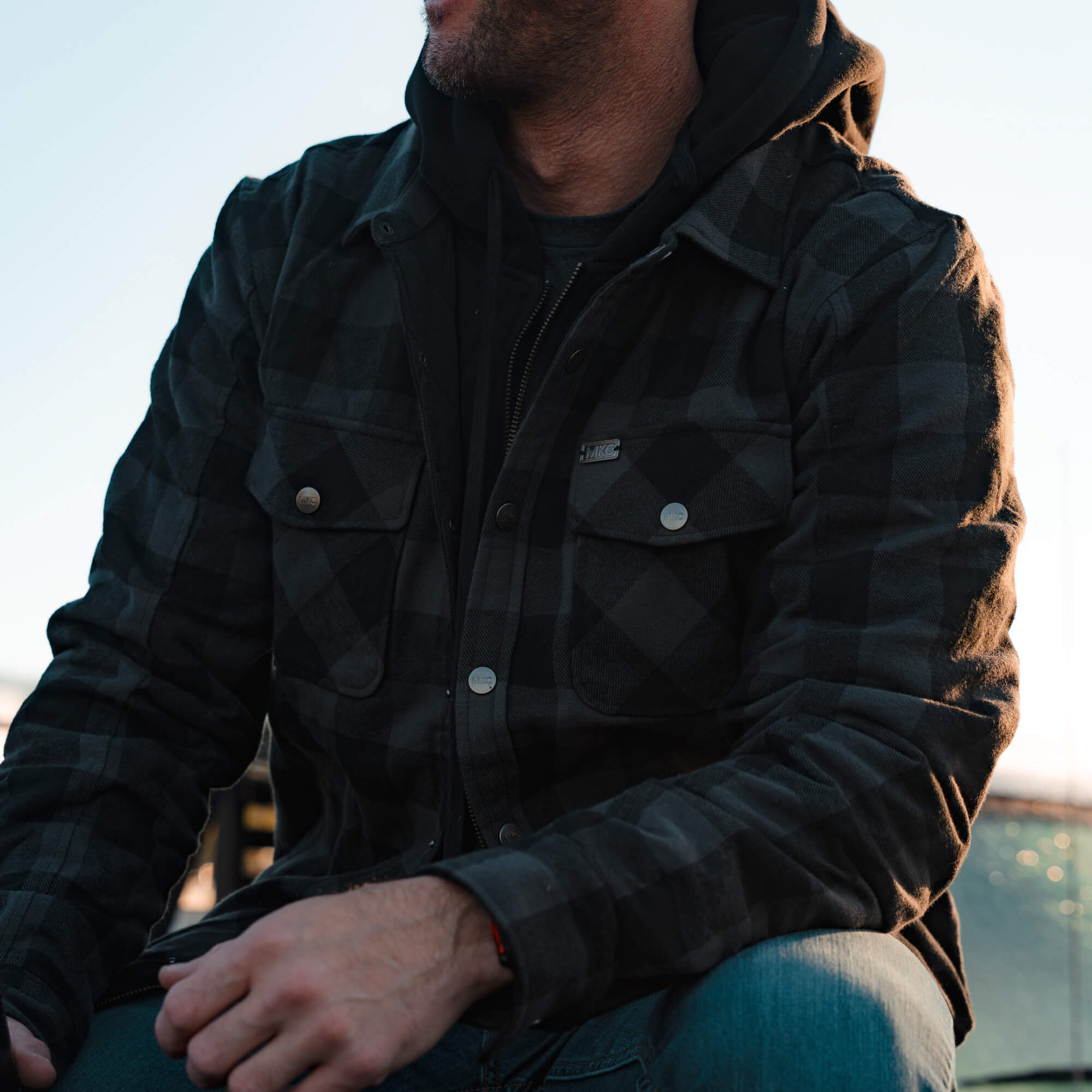 BIG TIMBER HOODED FLANNEL - GREY