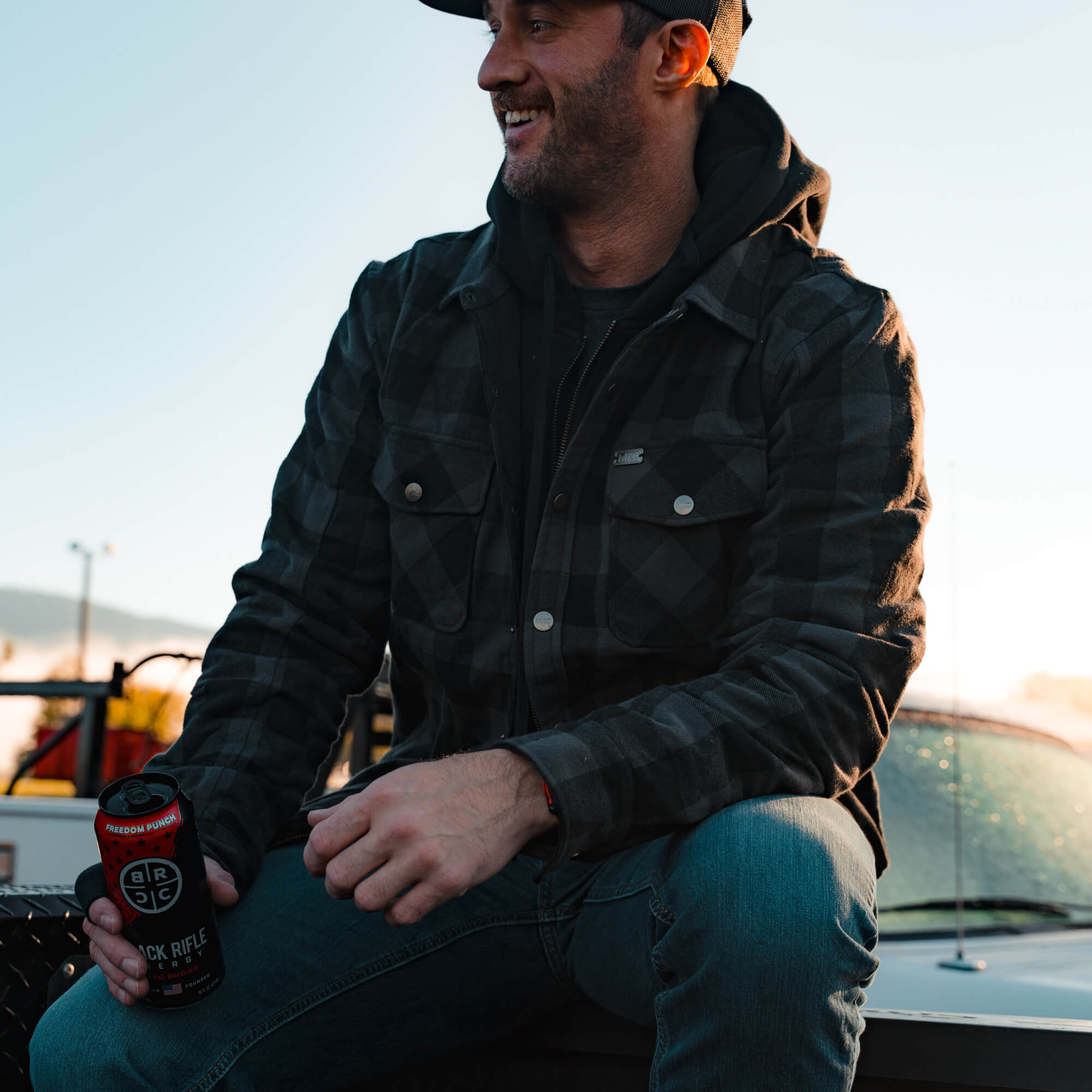 BIG TIMBER HOODED FLANNEL - GREY