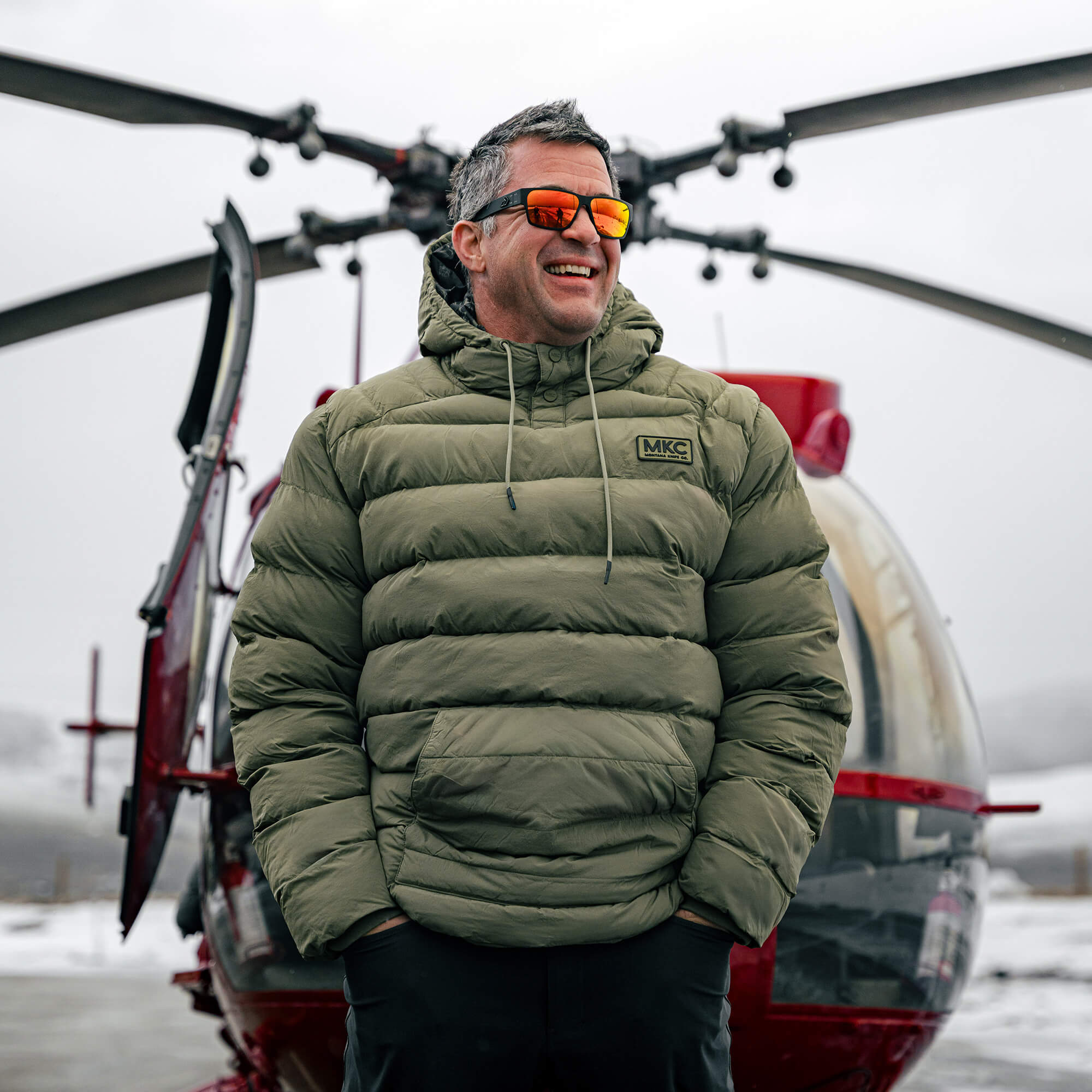 OBERLIN PULLOVER PUFFY JACKET - OLIVE