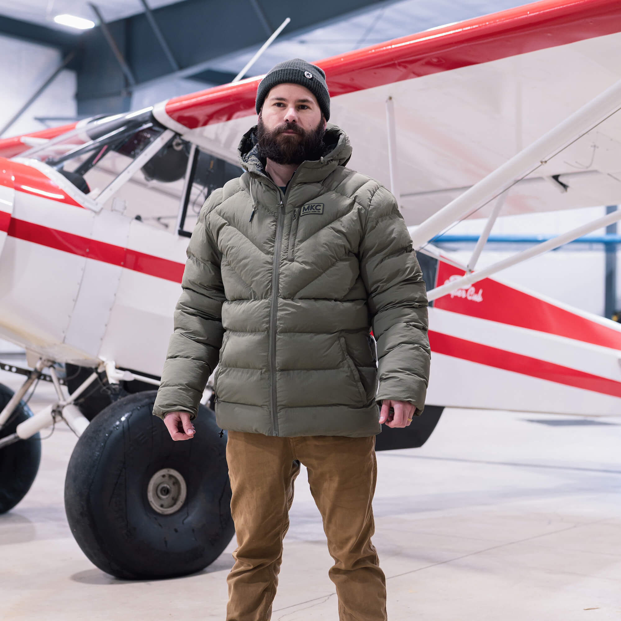 GRINNELL PUFFY ZIP JACKET - OLIVE