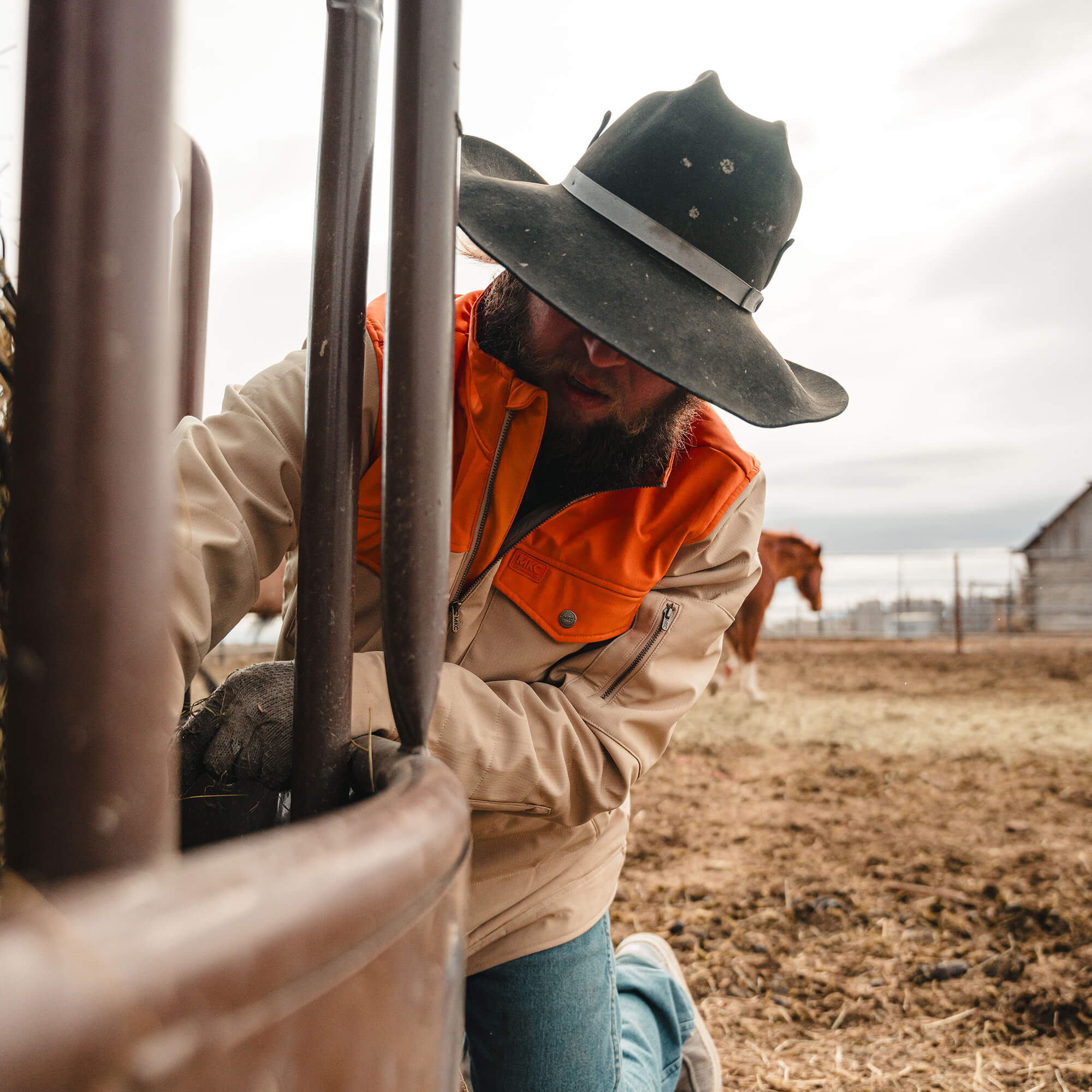 AUGUSTA JACKET - TAN/ORANGE