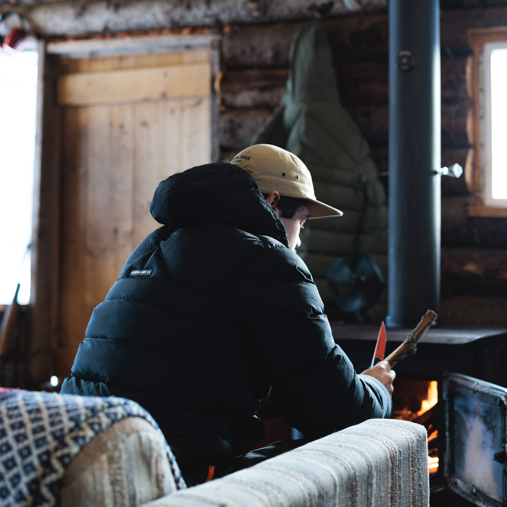 GRINNELL PUFFY ZIP JACKET - BLACK