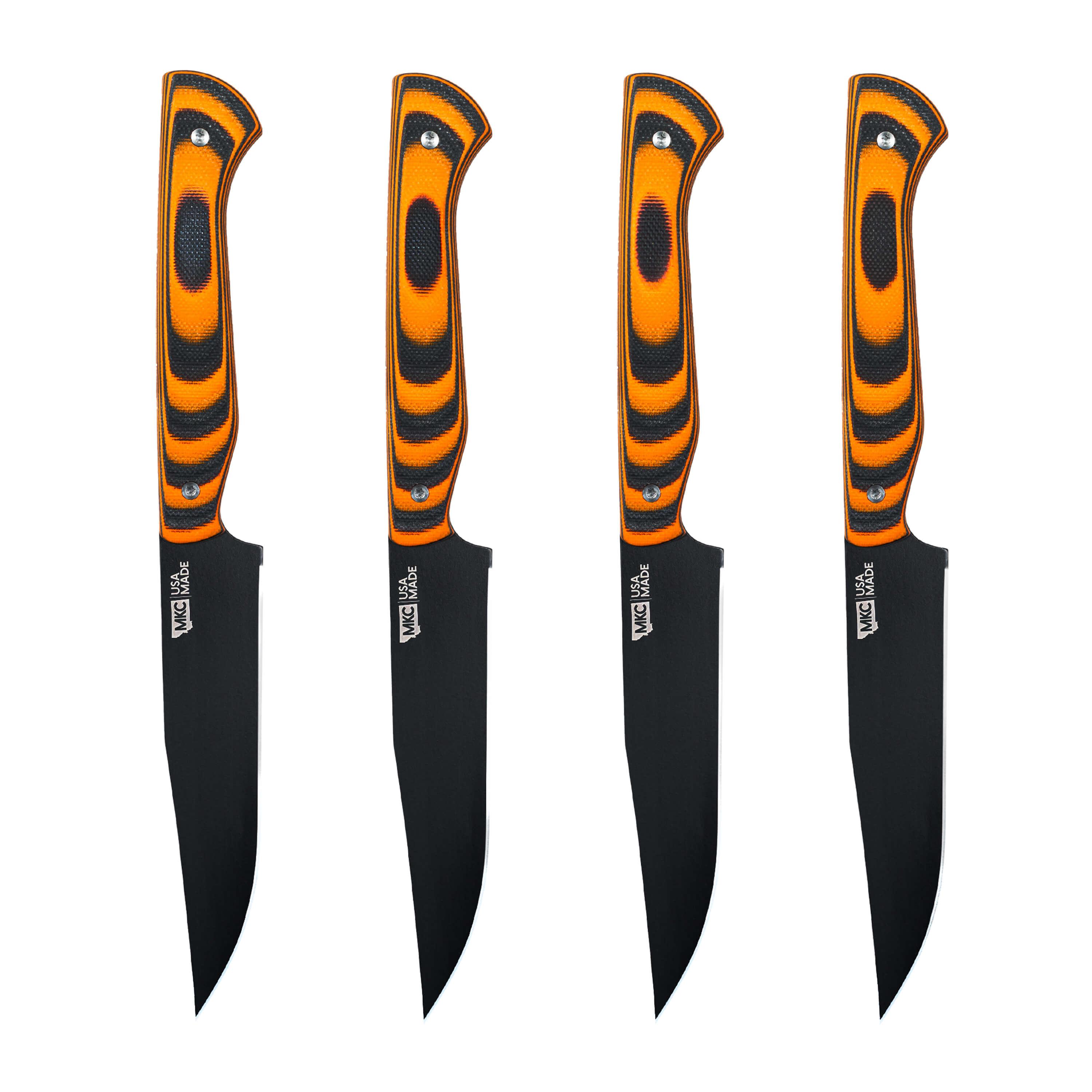 MKC STEAK KNIVES (SET OF 4) - PVD - ORANGE/BLACK